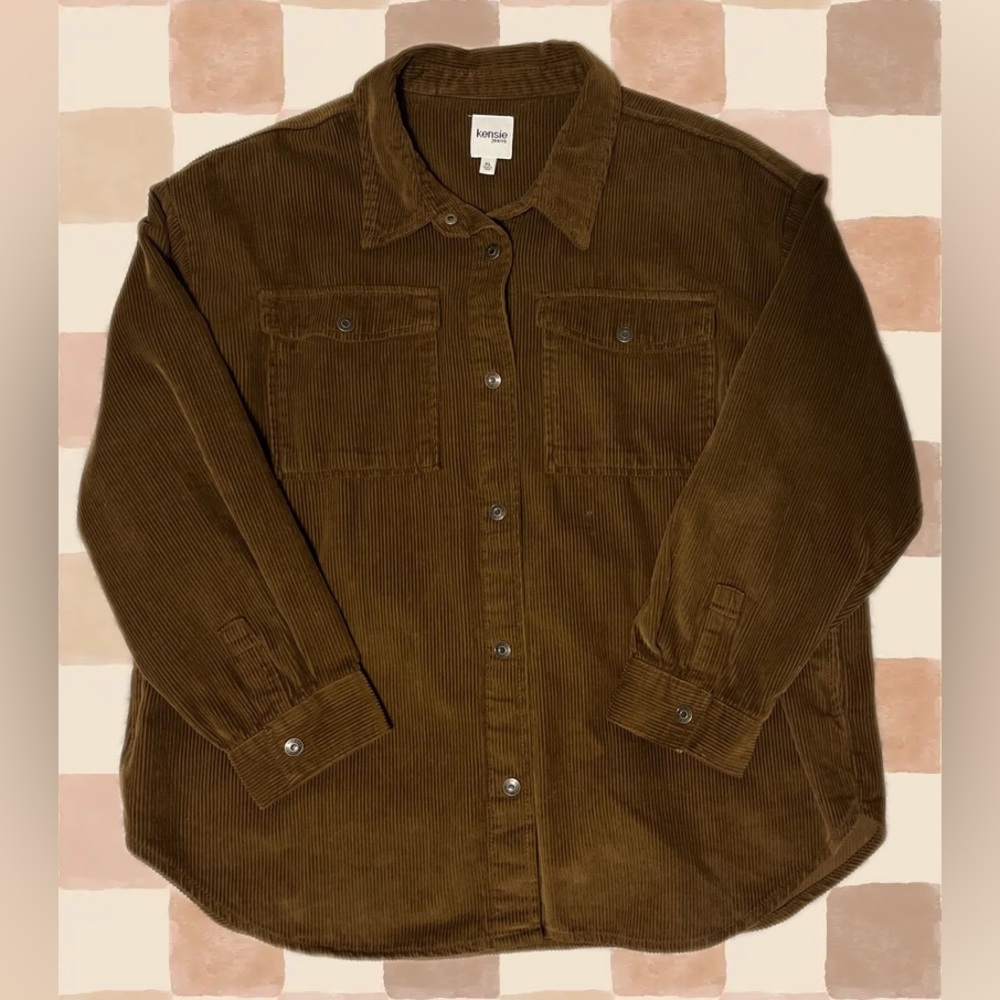 Kensie Jeans Brown Corduroy Shacket